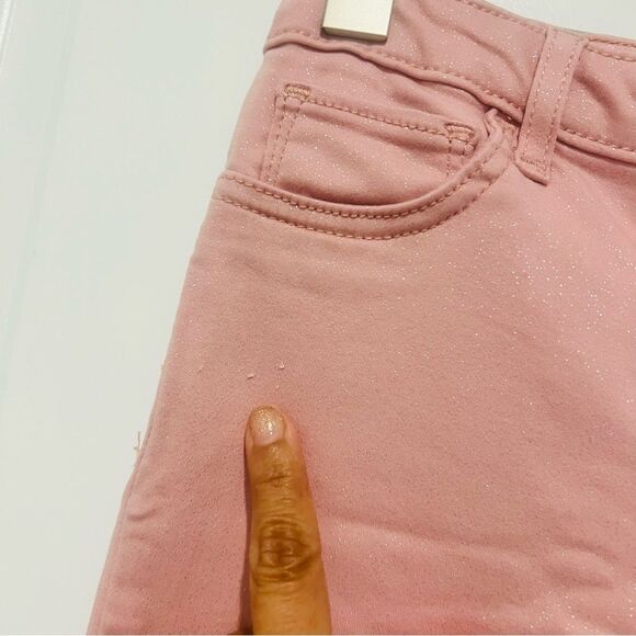 Gap Girl’s Jegging Ankle Jeans in Pink Glitter Size 10 Regular Adjustable Waist - Picture 7 of 11